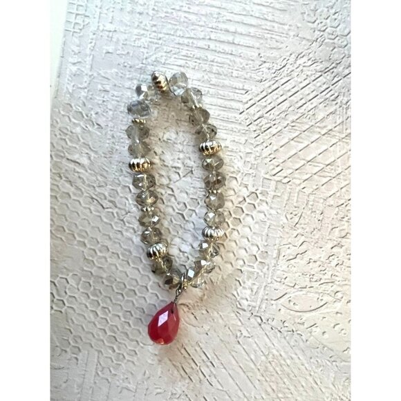 Simple Beaded Drop Stretch Bracelet - Picture 8 of 9